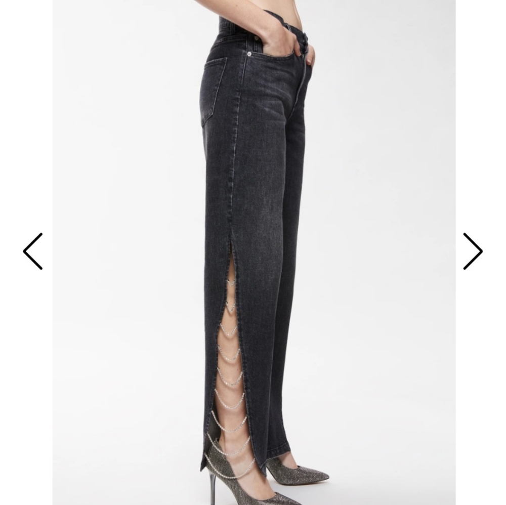 GAYLE EMBELLISHED SIDE JEAN
